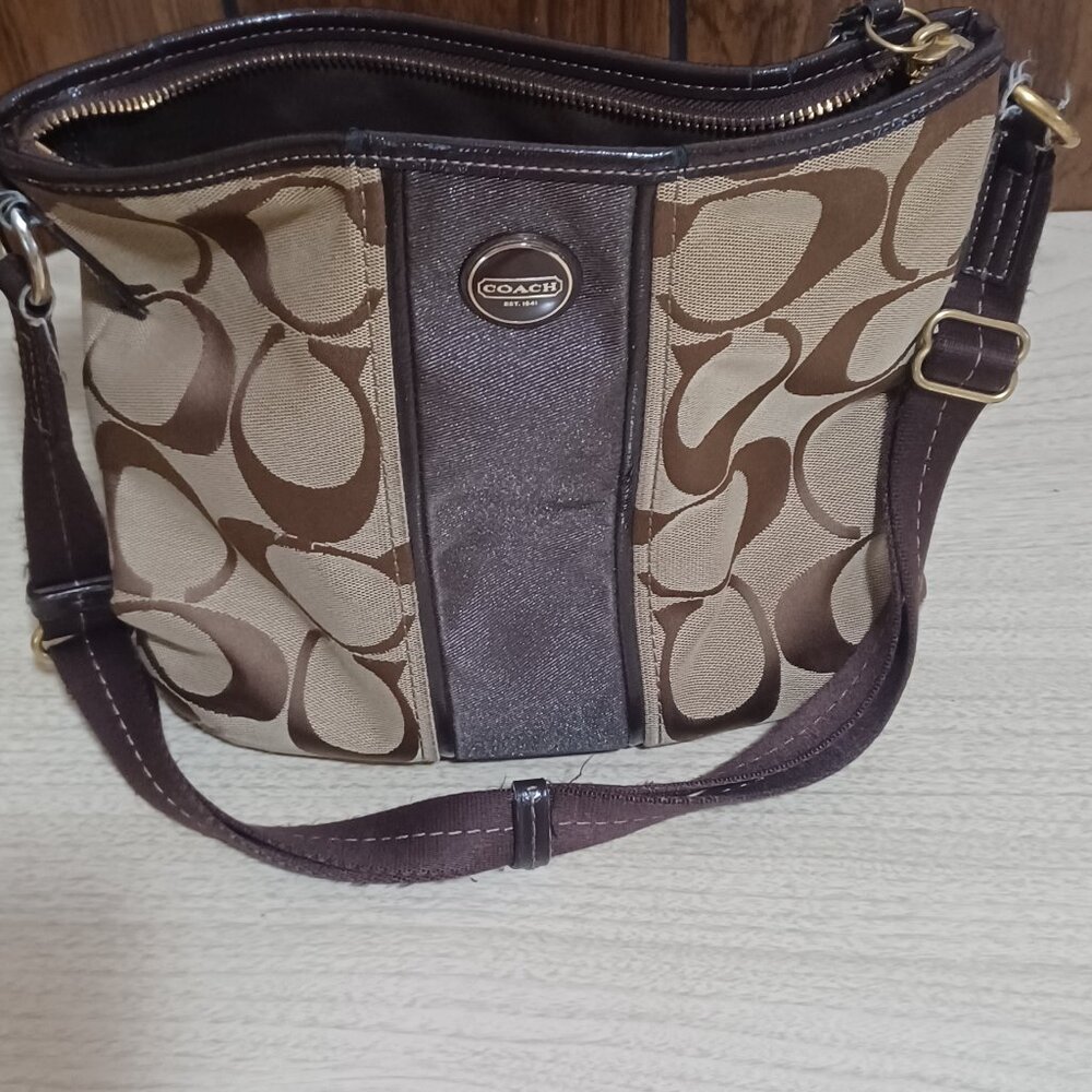 Coach bag with shoulder strap